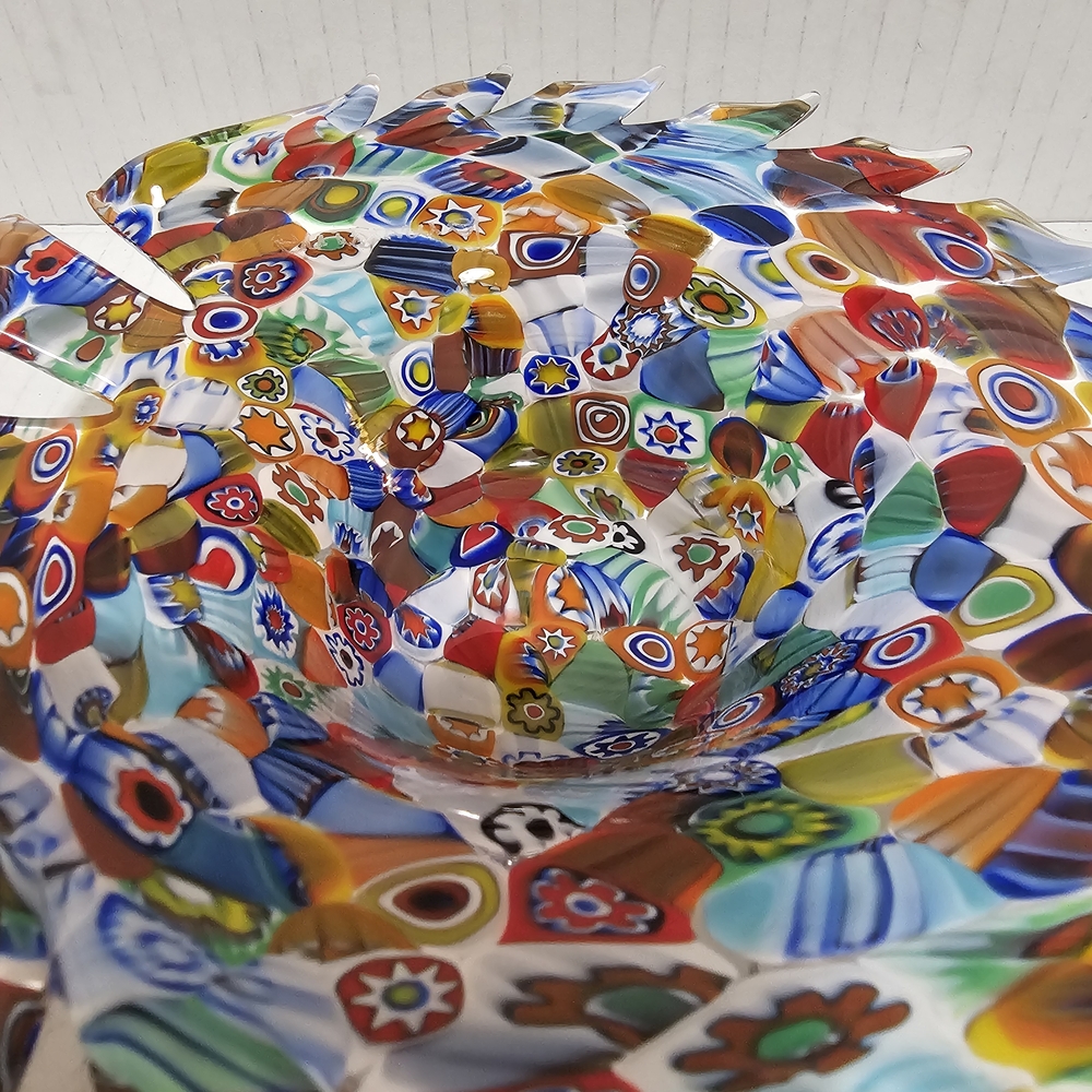 La Murrina Murano Italy Millefiori Colorful Art Glass Fish 5.5" Signed Bowl - Picture 9 of 12